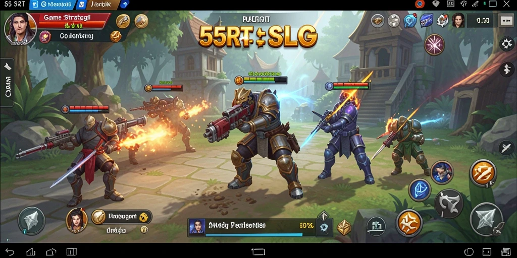 Tampilan gameplay yang menegangkan dan strategis di 55RT.