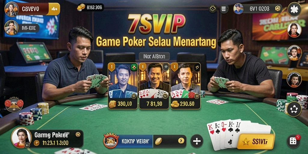 Tampilan gameplay poker yang menarik di 7SVIP.