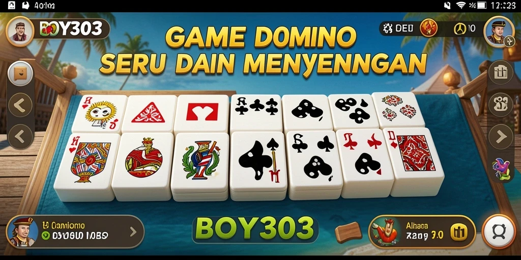 Tampilan gameplay domino yang menarik dan seru di BOY303.