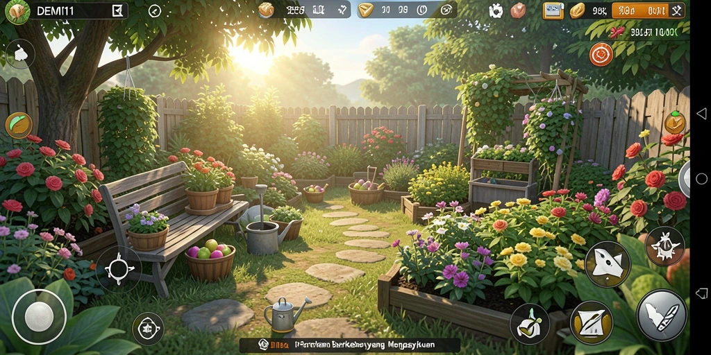 Tampilan gameplay DEMI11 yang penuh warna dan interaktif.