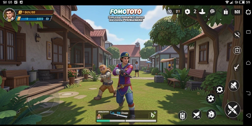 Tampilan gameplay menarik dari FOMOTOTO yang memikat pemain.