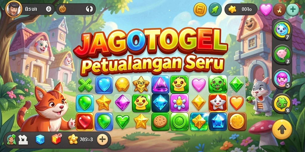 Tangkapan layar dari gameplay seru di JAGOTOGEL Match-3.