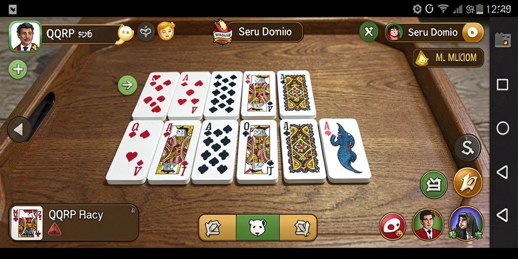 Screenshot gameplay menampilkan aksi intens permainan Domino.