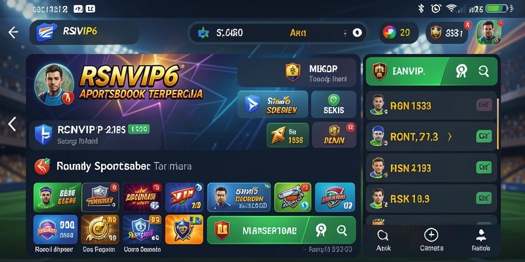 Tampilan menarik dari gameplay aplikasi Sportsbook RSNVIP6.