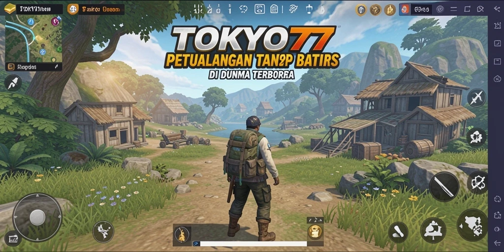 Tangkapan layar TOKYO77 menampilkan keseruan menjelajah dunia terbuka yang luas.