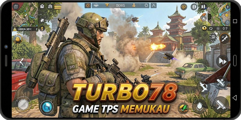 Tangkapan layar dari gameplay intens di TURBO78 dengan aksi TPS yang seru.
