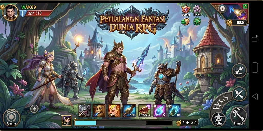 Tampilan gameplay WAK89 yang menarik dan penuh aksi RPG.