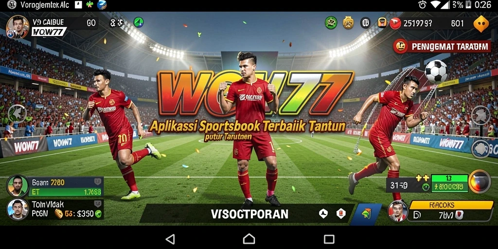 Screenshot WOW77 menampilkan tampilan taruhan olahraga secara langsung.